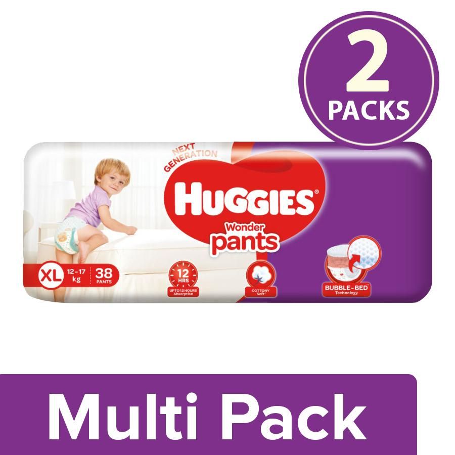 Huggies Wonder Pants Extra Large Size Diapers (54 Count) & Mamaearth  Natural Insect Repellent for babies (100 ml)